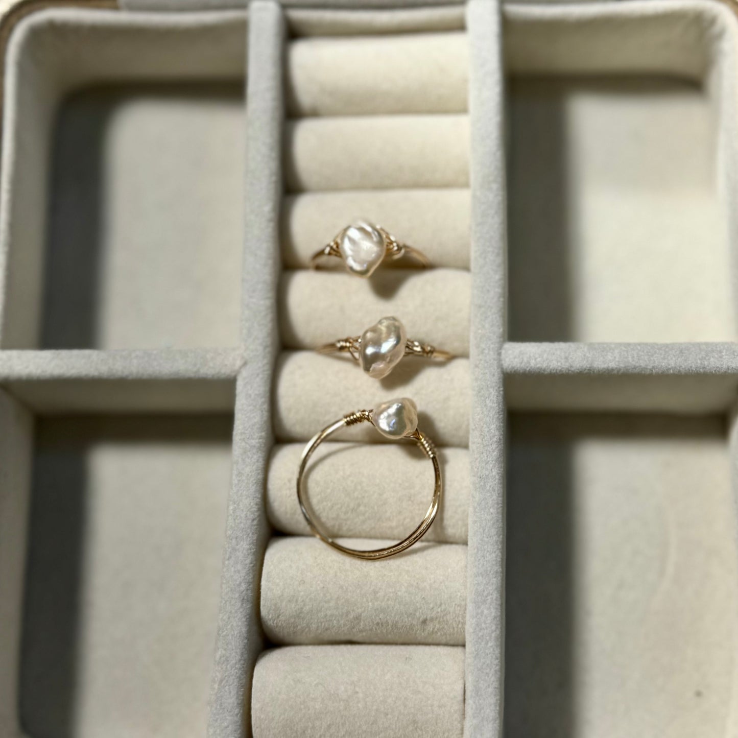Petal pearl ring