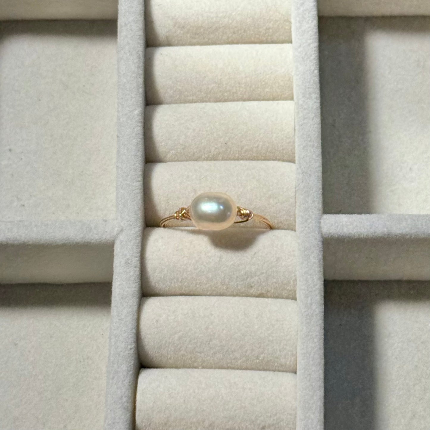 White pearl ring