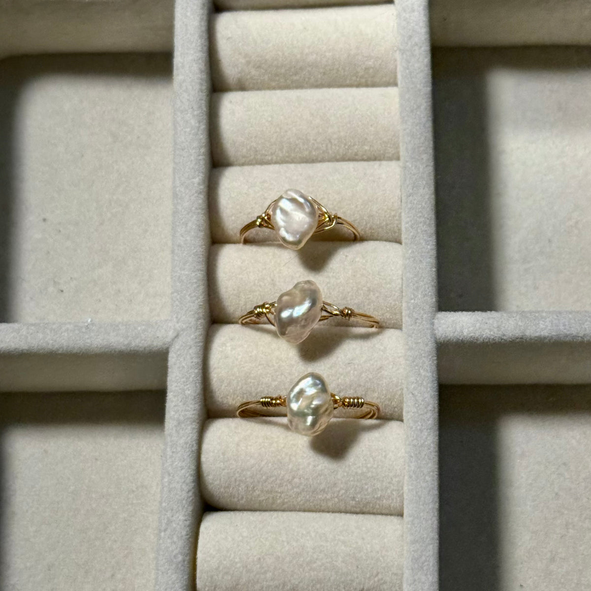 Petal pearl ring