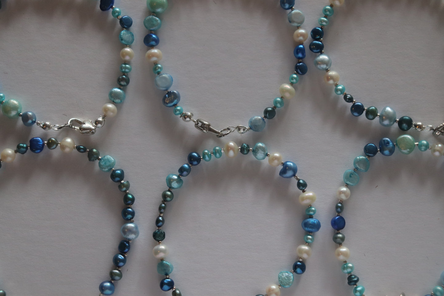 Blue pearl bracelet