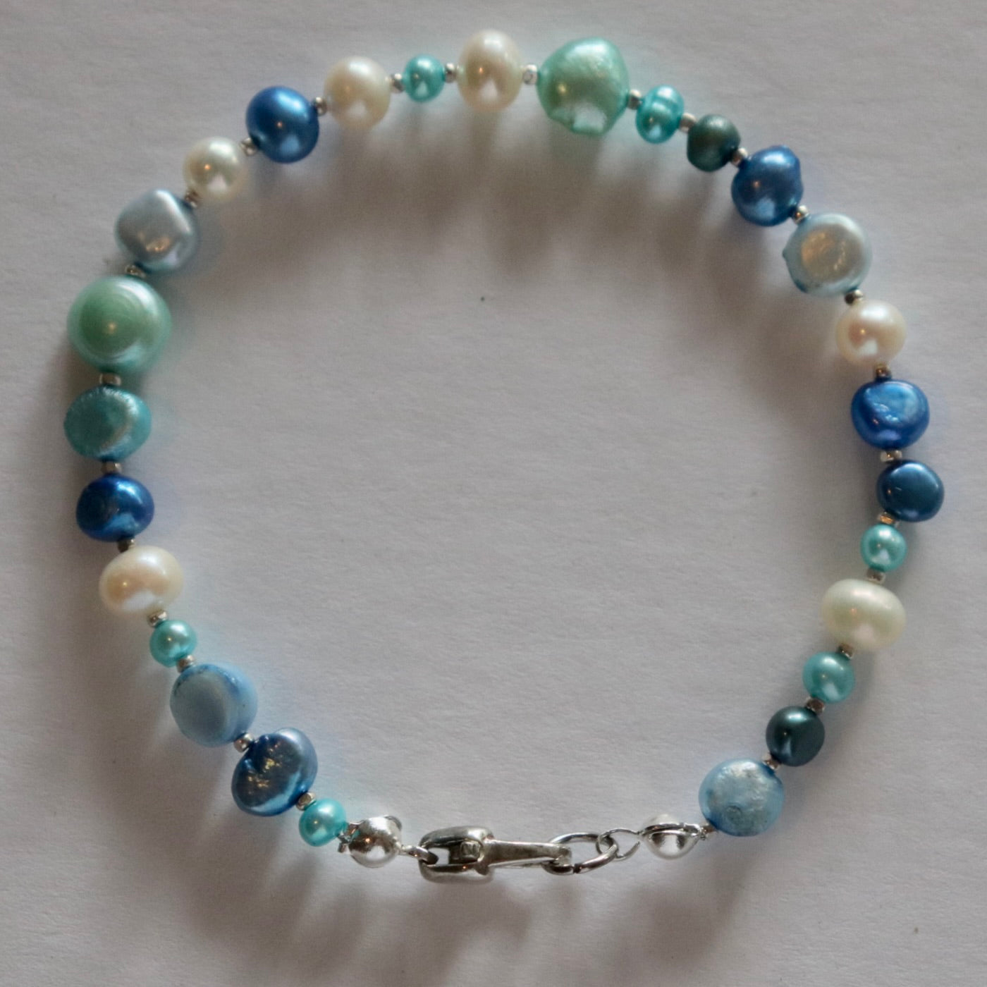 Blue pearl bracelet