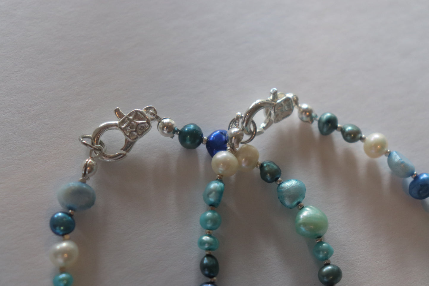 Blue pearl bracelet