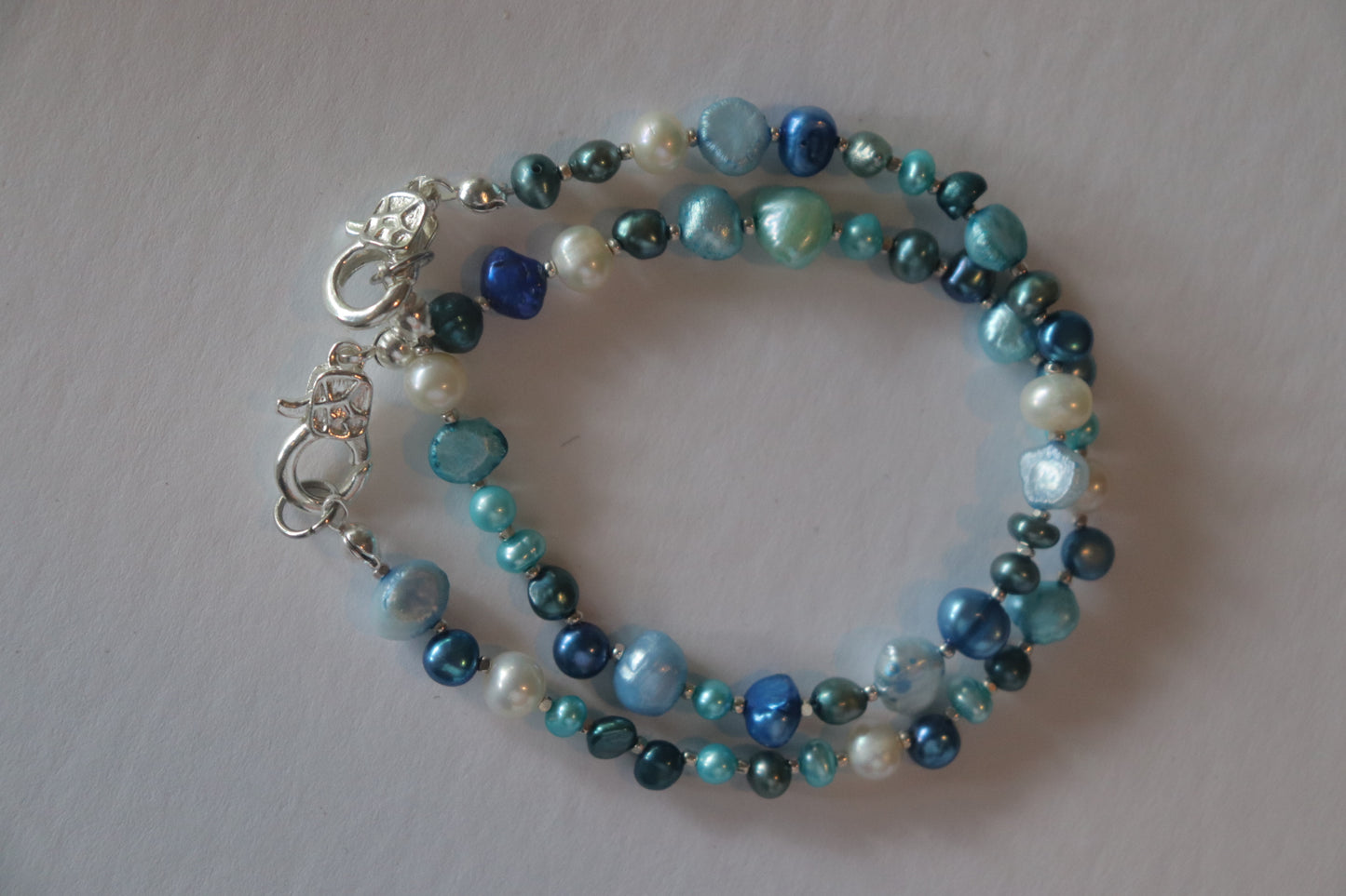 Blue pearl bracelet