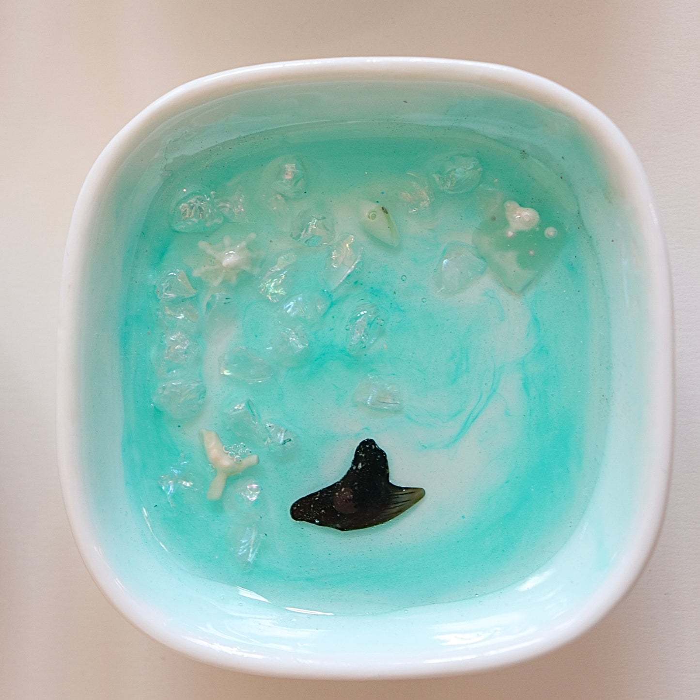Teal & Shark Tooth - Jewelry Trinket Dish
